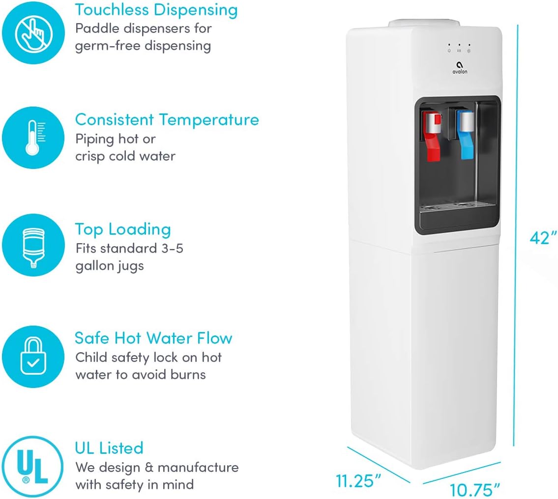 Avalon Top Loading Water Cooler Dispenser Hot Cold WCBD2B