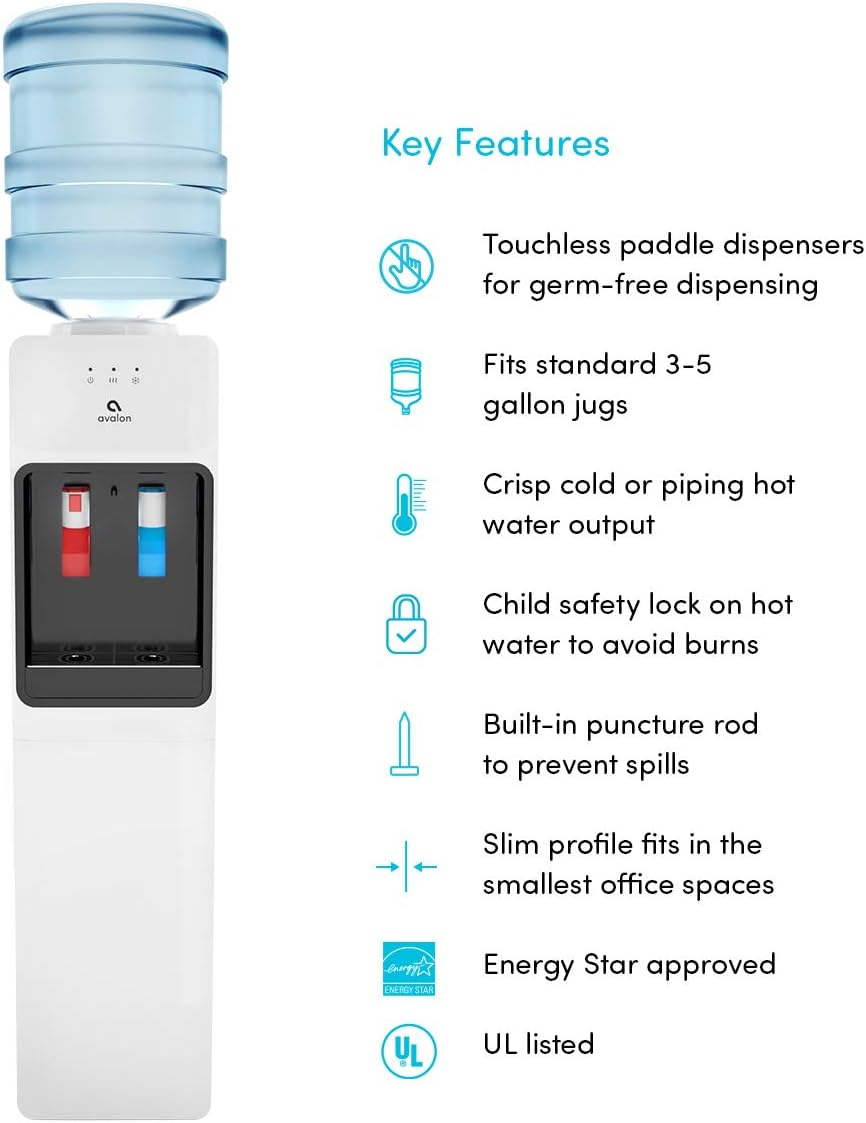 Avalon Top Loading Water Cooler Dispenser Hot Cold WCBD2B