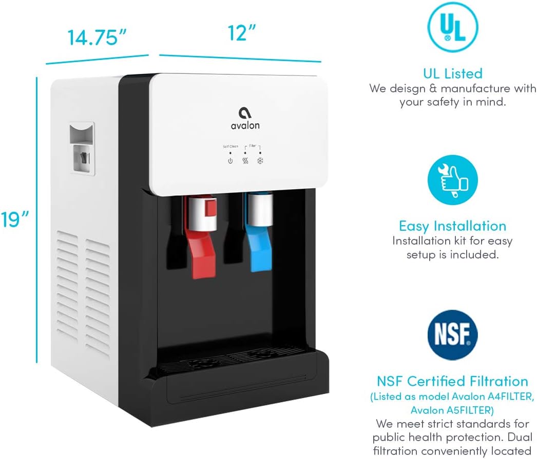 Avalon Self Cleaning Countertop Bottleless Water Cooler Dispenser