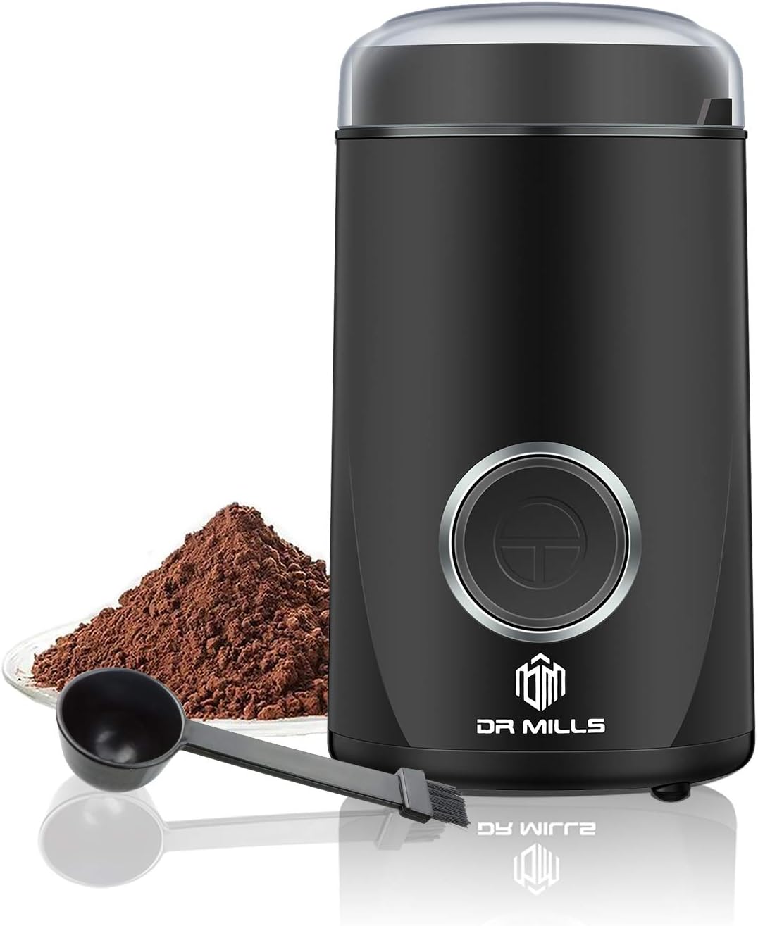 DM-7441W Electric Dried Spice and Coffee Grinder, Blade & Cup Made with SUS304 Stainless Steel (White)