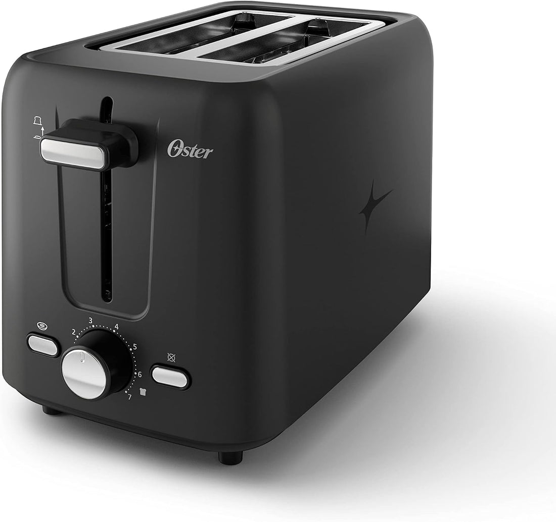 2-Slice Toaster with Custom Bagel Setting and Extra-Wide Slots, Black