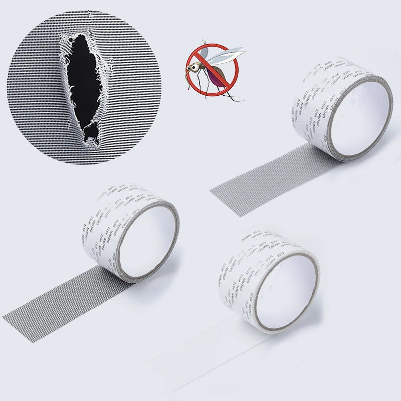 Window Screen Repair Tape Waterproof anti Mosquito Door Mesh Patch Tape Broken Holes Repair Essential Accessories Tool 5X200Cm