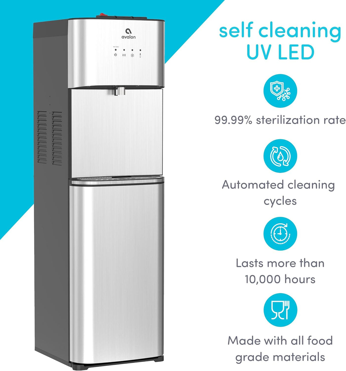 Avalon Self Cleaning Bottleless Water Cooler Dispenser Hot Cold A5-RO