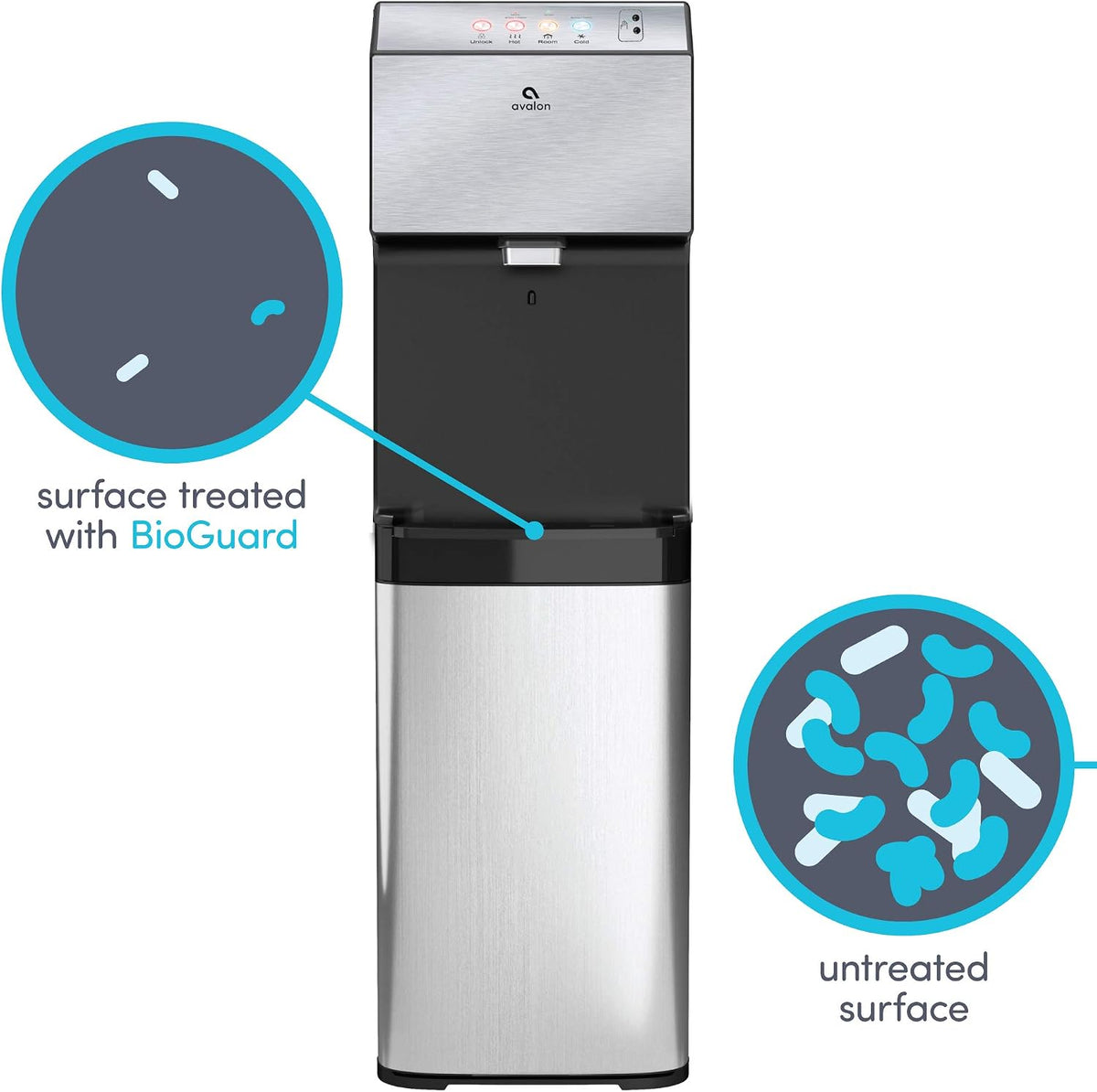 Avalon Self Cleaning Bottleless Water Cooler Dispenser Stainless Steel A13-S