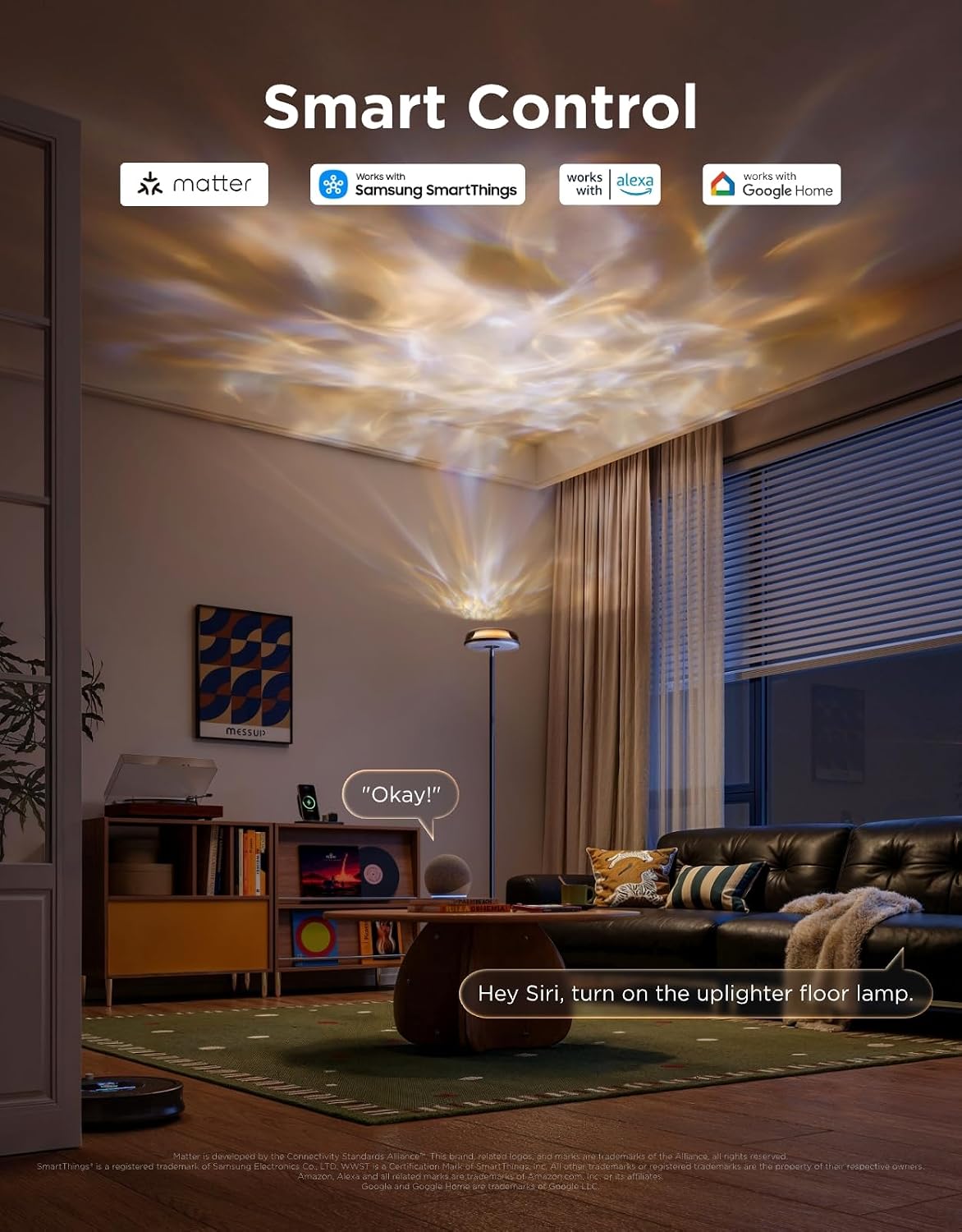 Govee Uplighter Floor Lamp RGBIC Nebula Effect H60B3