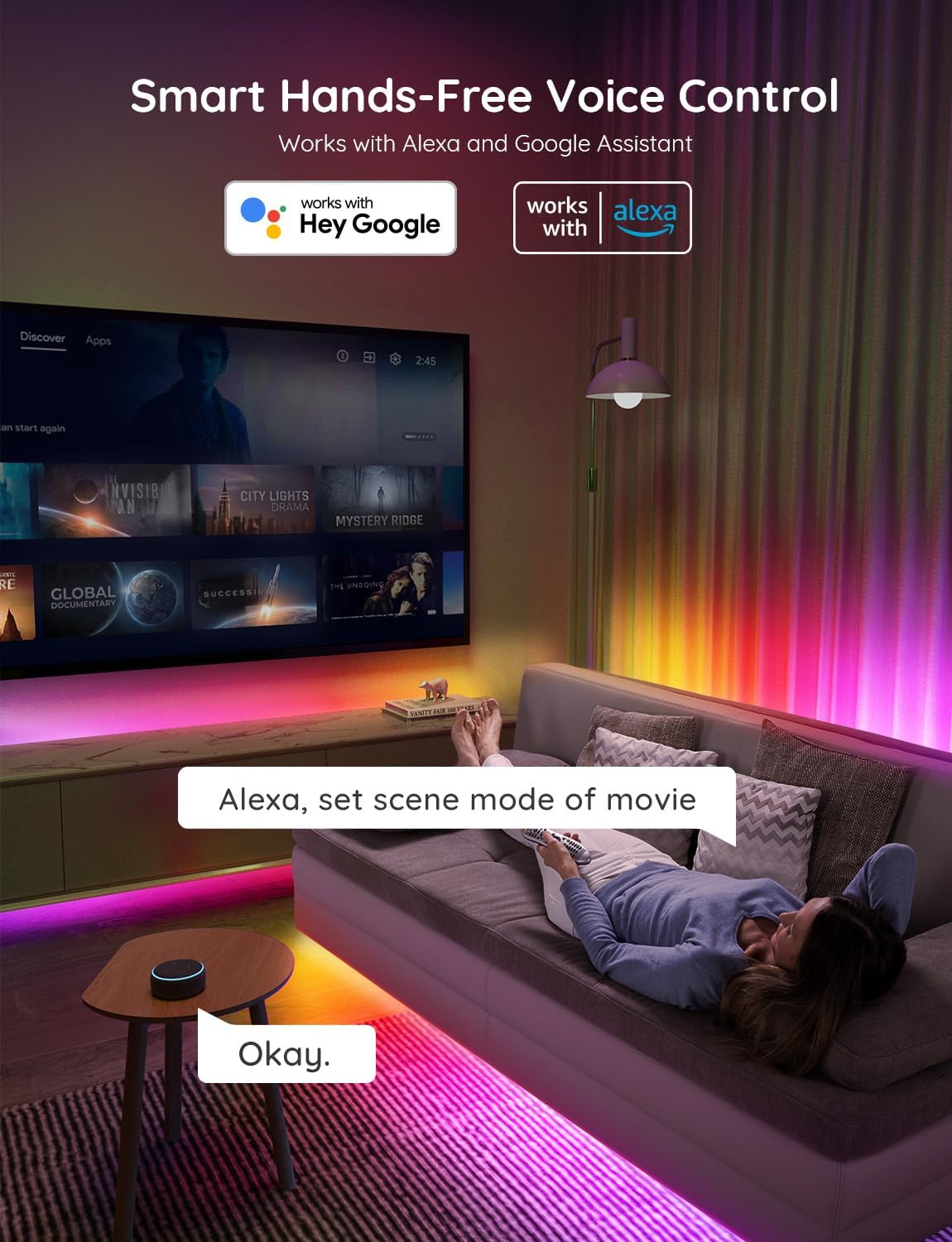 Govee Smart LED Strip Lights RGBIC WiFi H619A