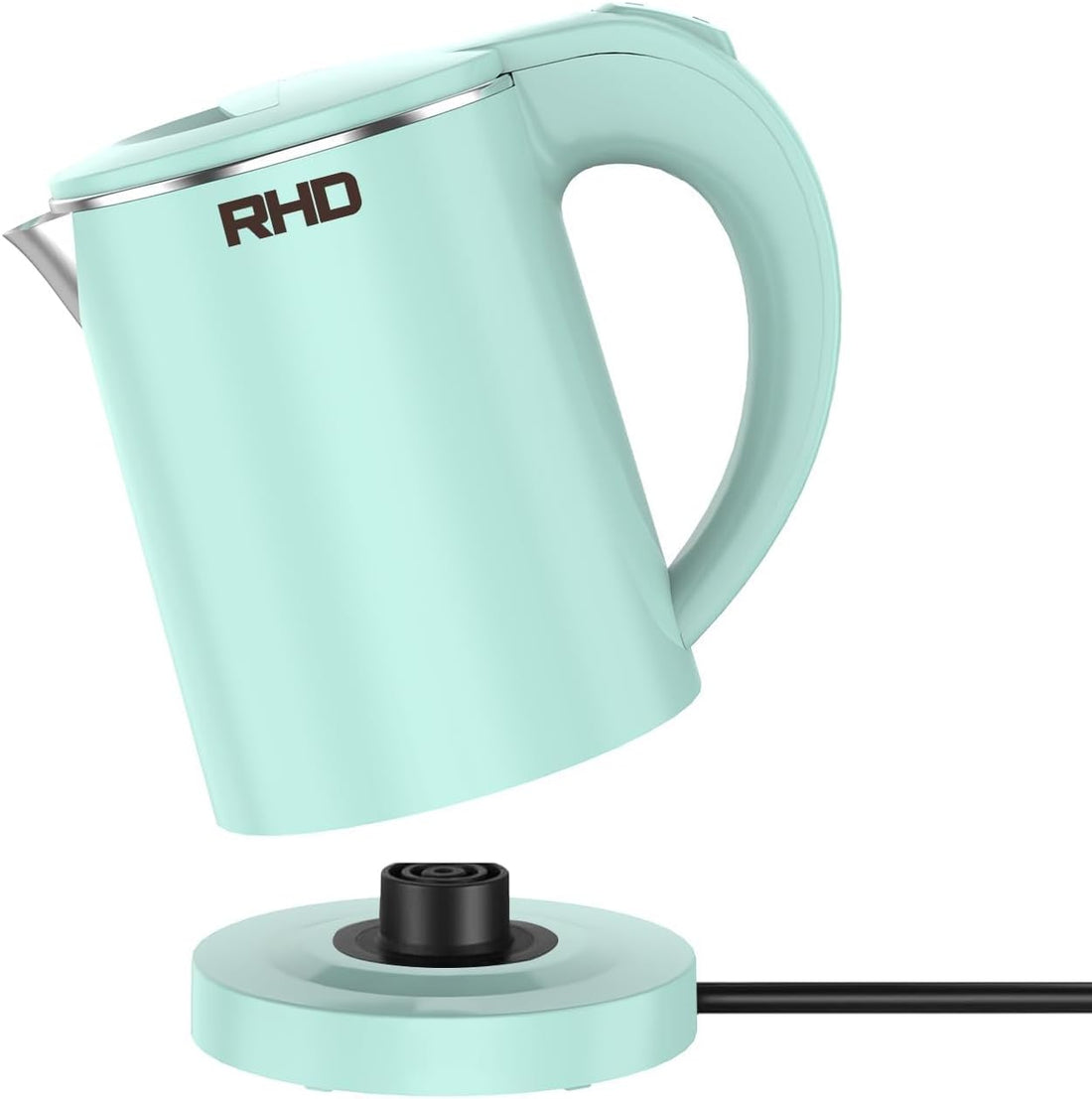 0.5L Small Portable Electric Kettles for Boiling Water, 304 Stainless Steel Hot Water Dispensers, Fast Boil Teapot, Auto Shut-Off, Perfect for Dorm RV Travel Coffee Tea, Green