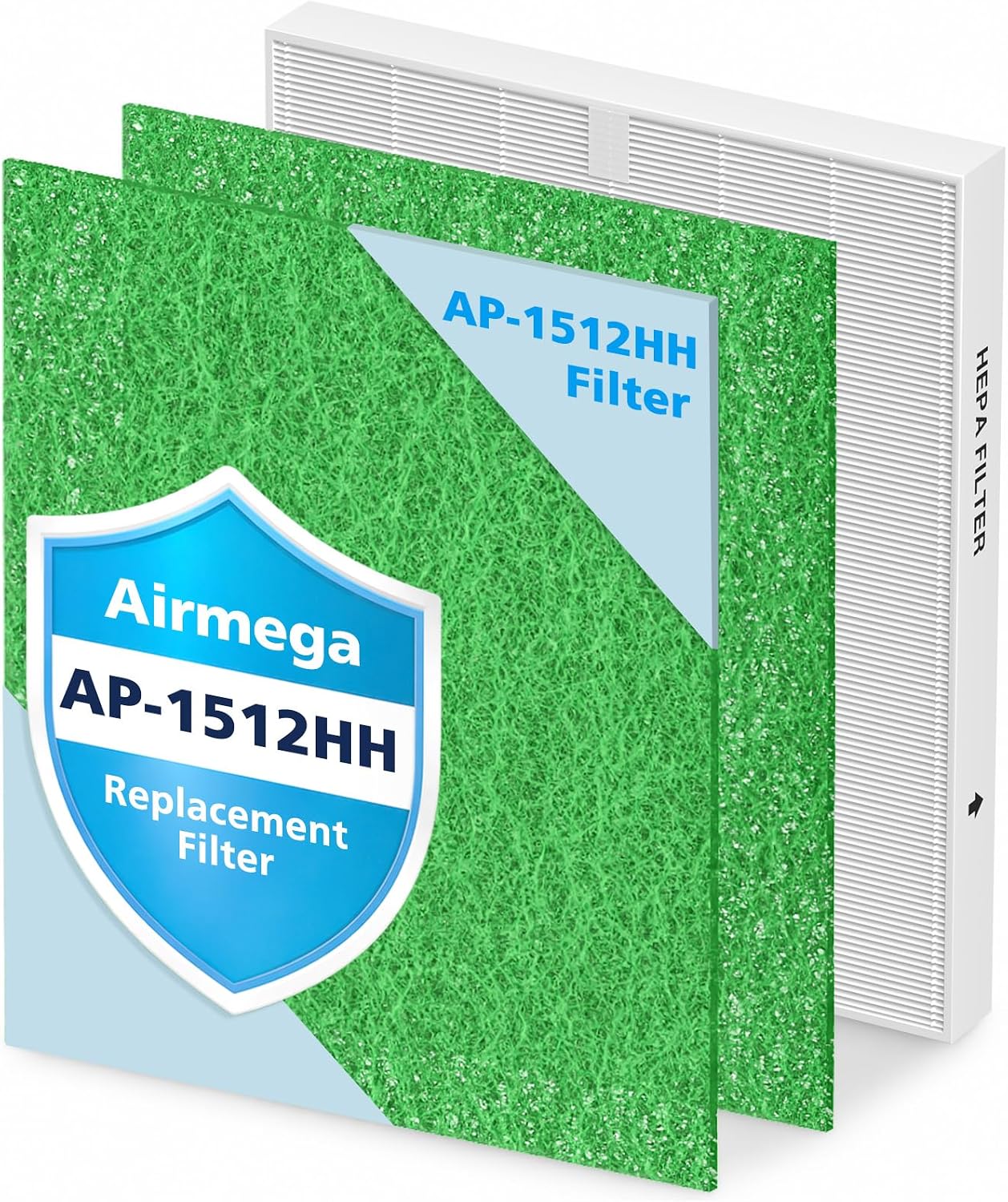 AP-1512HH Air Purifier Replacement Filter Set for Coway Airmega AP-1512HH and and Airmega 200M Air Purifier, 2 HEPA and 6 Carbon Filters Compared to Part #3304899
