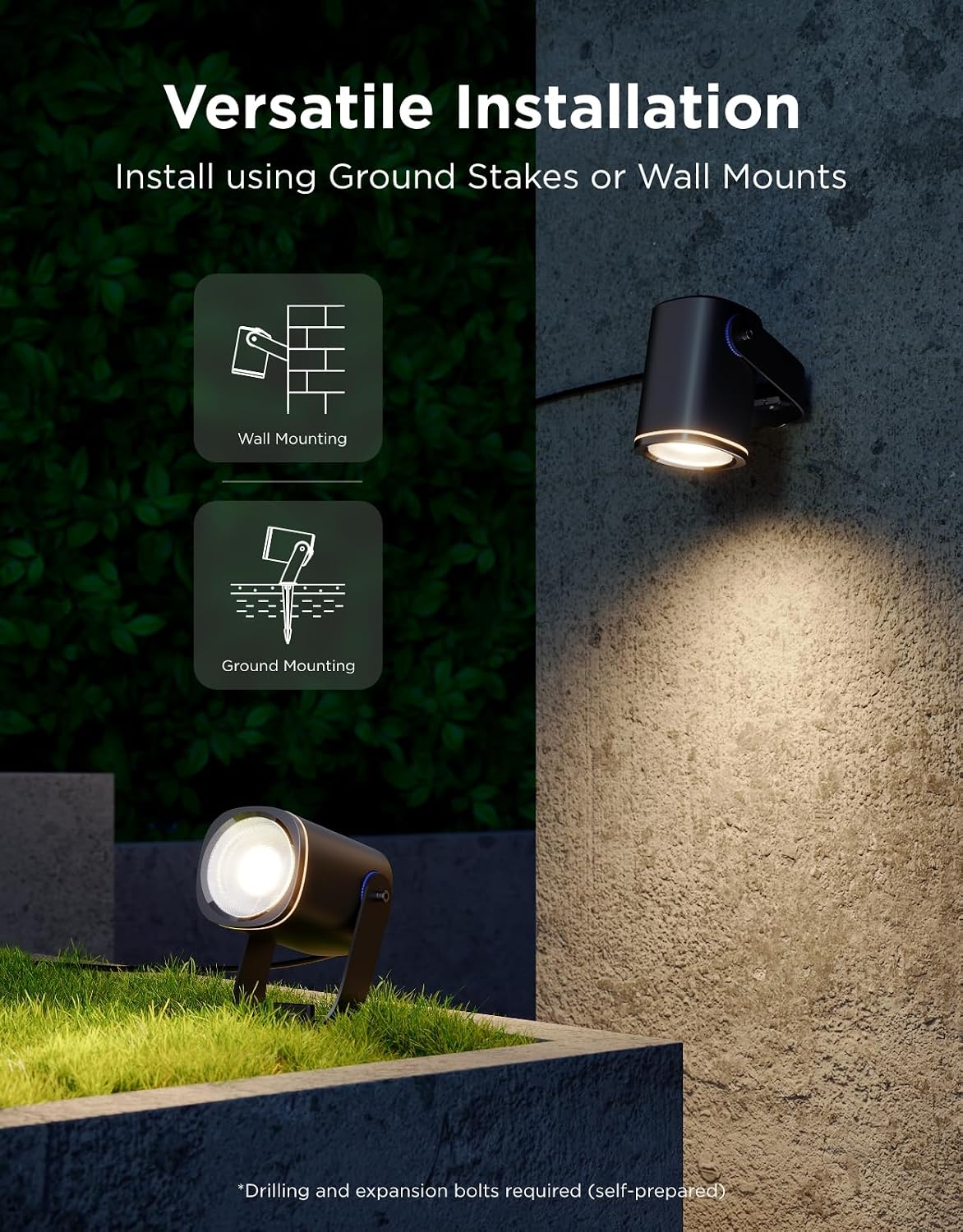 Govee Outdoor Spot Lights 2 RGBWIC Waterproof H7094