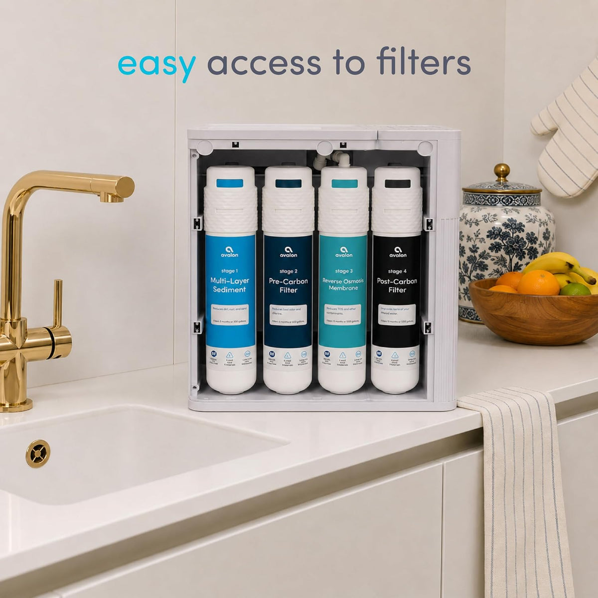 Avalon Countertop Reverse Osmosis Water Dispenser White A60-RO