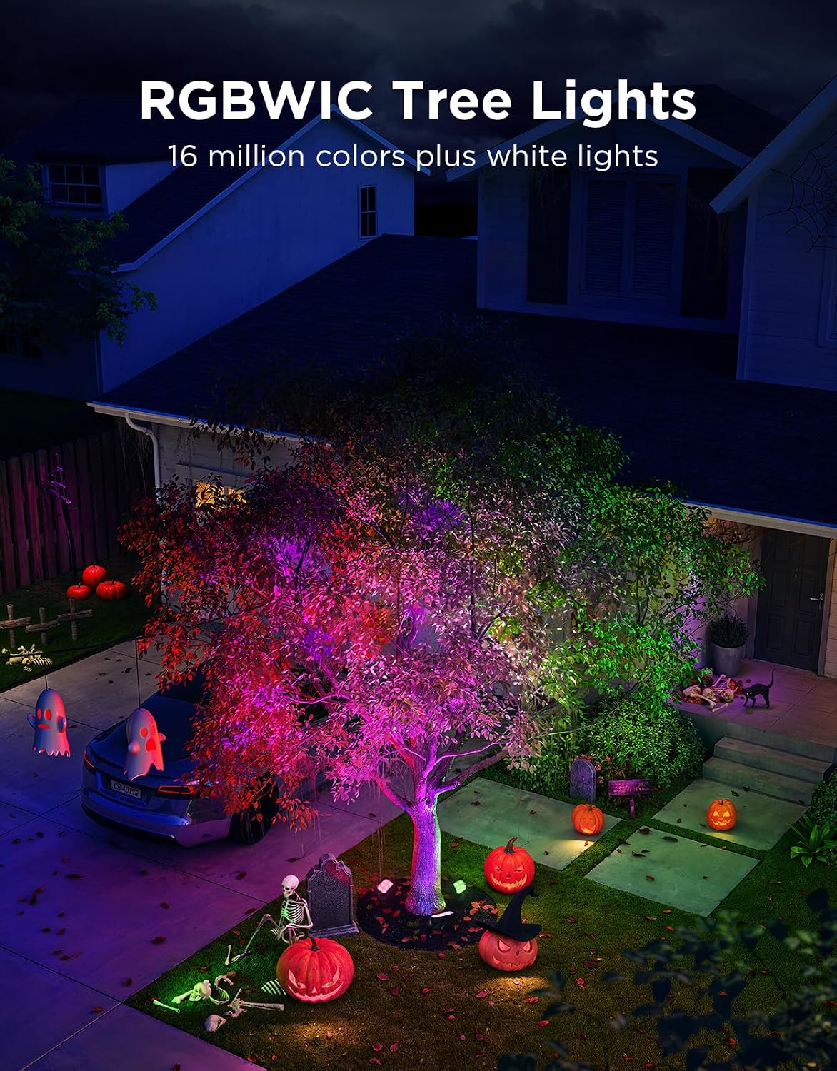 Govee Outdoor Tree Lights 3-Pack RGBWIC Landscape Lighting H7087