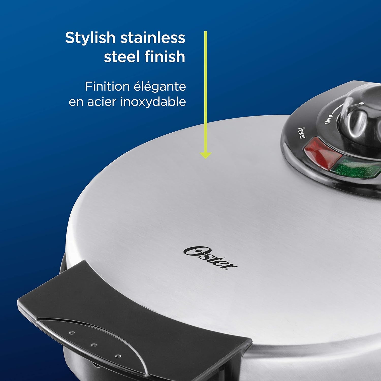 Belgian Waffle Maker, 8", Stainless Steel