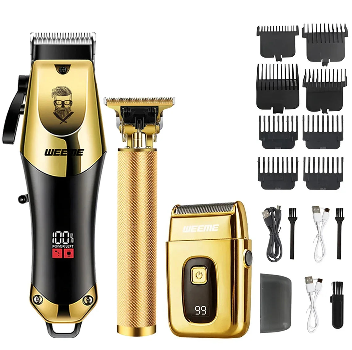 Vintage Hair Clipper Cordless Electric Hair Cutting Machine Portable Shaver Barber USB Fast Charging Hair Trimmer for Hairdresse