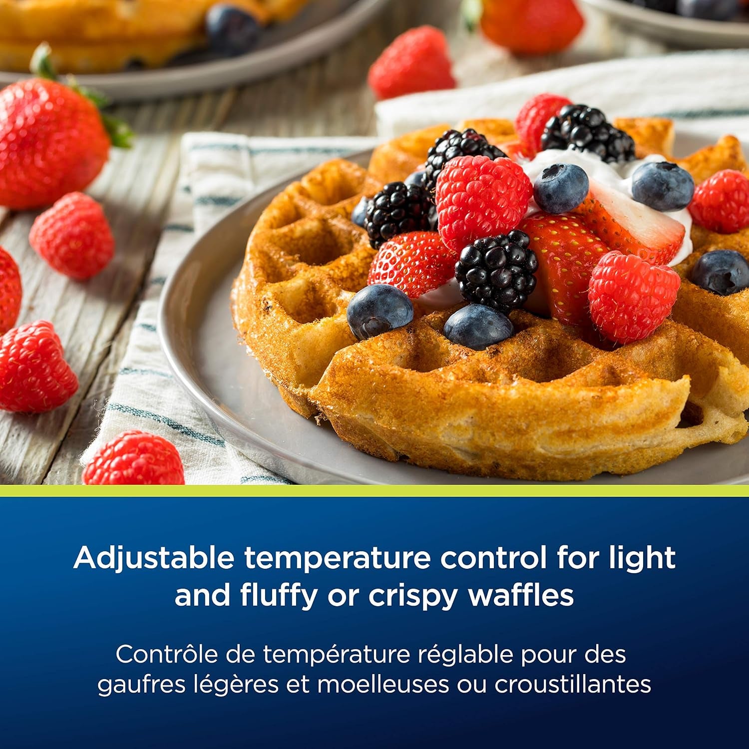 Belgian Waffle Maker, 8", Stainless Steel