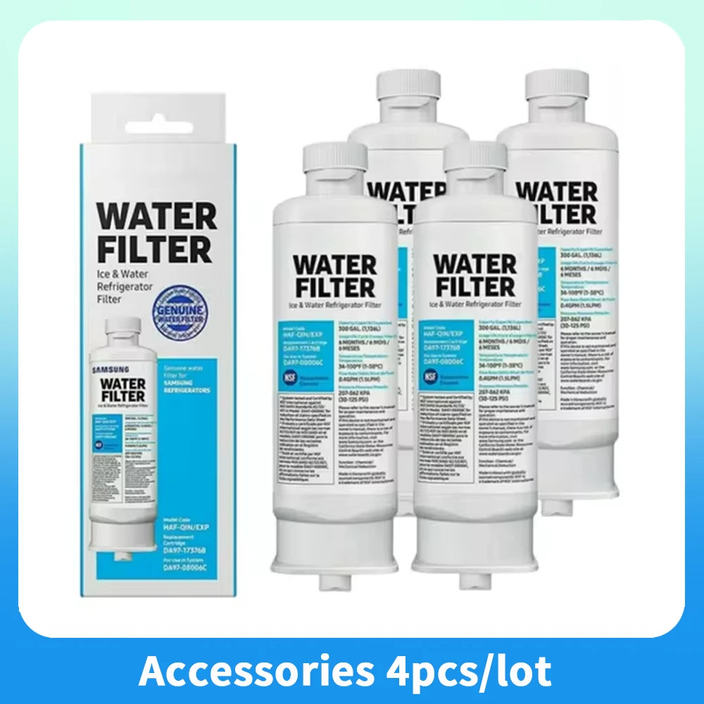 Replace for Samsung DA97-17376B Refrigerator Water Filter for HAF-QIN/EXP, HAF-QIN, DA97-08006C, WS645A，RF28R7351SG, （1-5Pcs）
