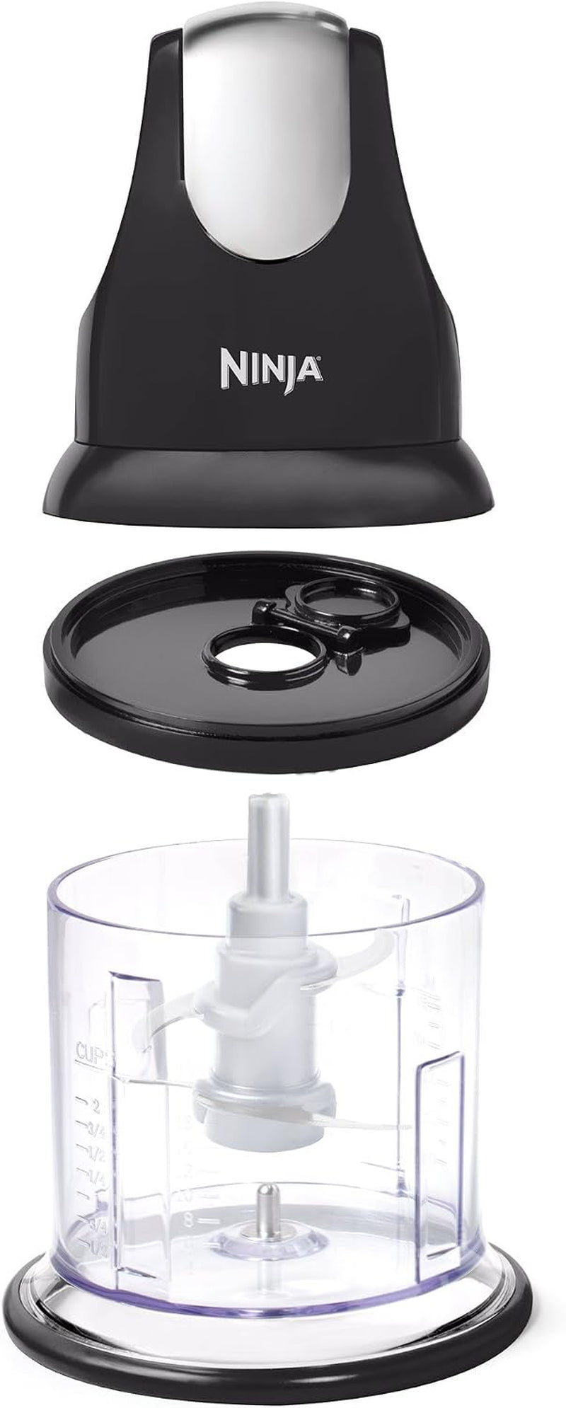 Express Chop Electric Food Chopper, 200-Watt, One-Touch Pulse, for Chopping, Mincing, and Pureeing – Bpa-Free, Dishwasher Safe, with Storage Lid, 16Oz, NJ100C (Canadian Version)