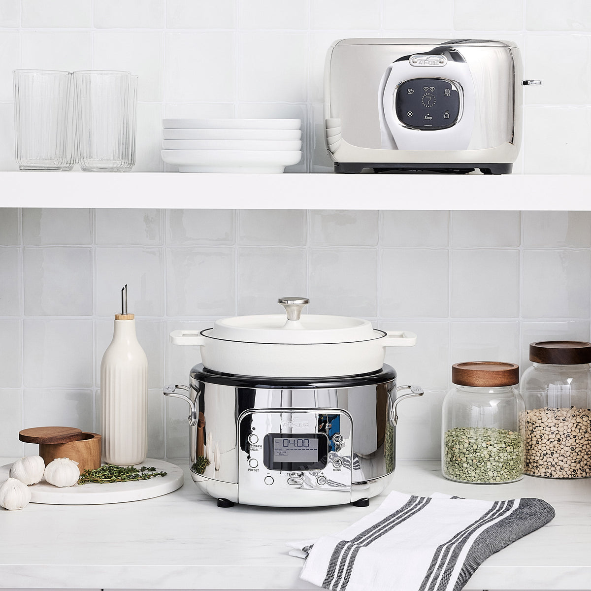 All-Clad 6-in-1 Programmable Slow Cooker with Cast Iron Pot 4.7 L