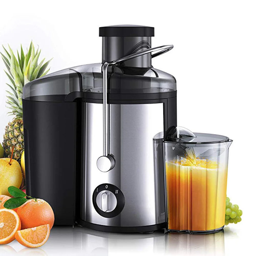 Stainless Steel Fruit Juicer Centrifugal Strong Power Easy to Clean 800W Motor Big Mouth Large for Fruits and Vegetables