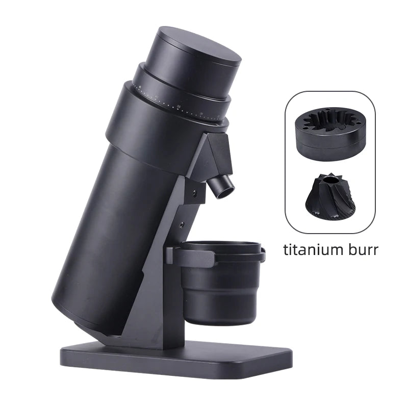 EDGE plus Electric Coffee Grinder 63MM Titanium Burr Stepless Fineness Adjustment Removable Magnetic Suction Port