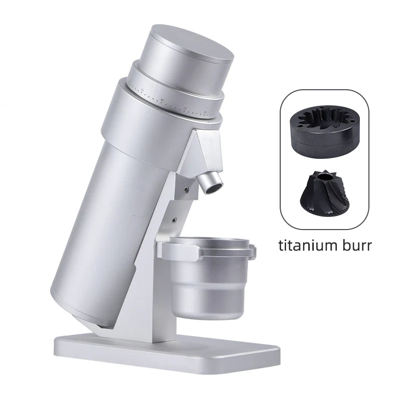 EDGE plus Electric Coffee Grinder 63MM Titanium Burr Stepless Fineness Adjustment Removable Magnetic Suction Port