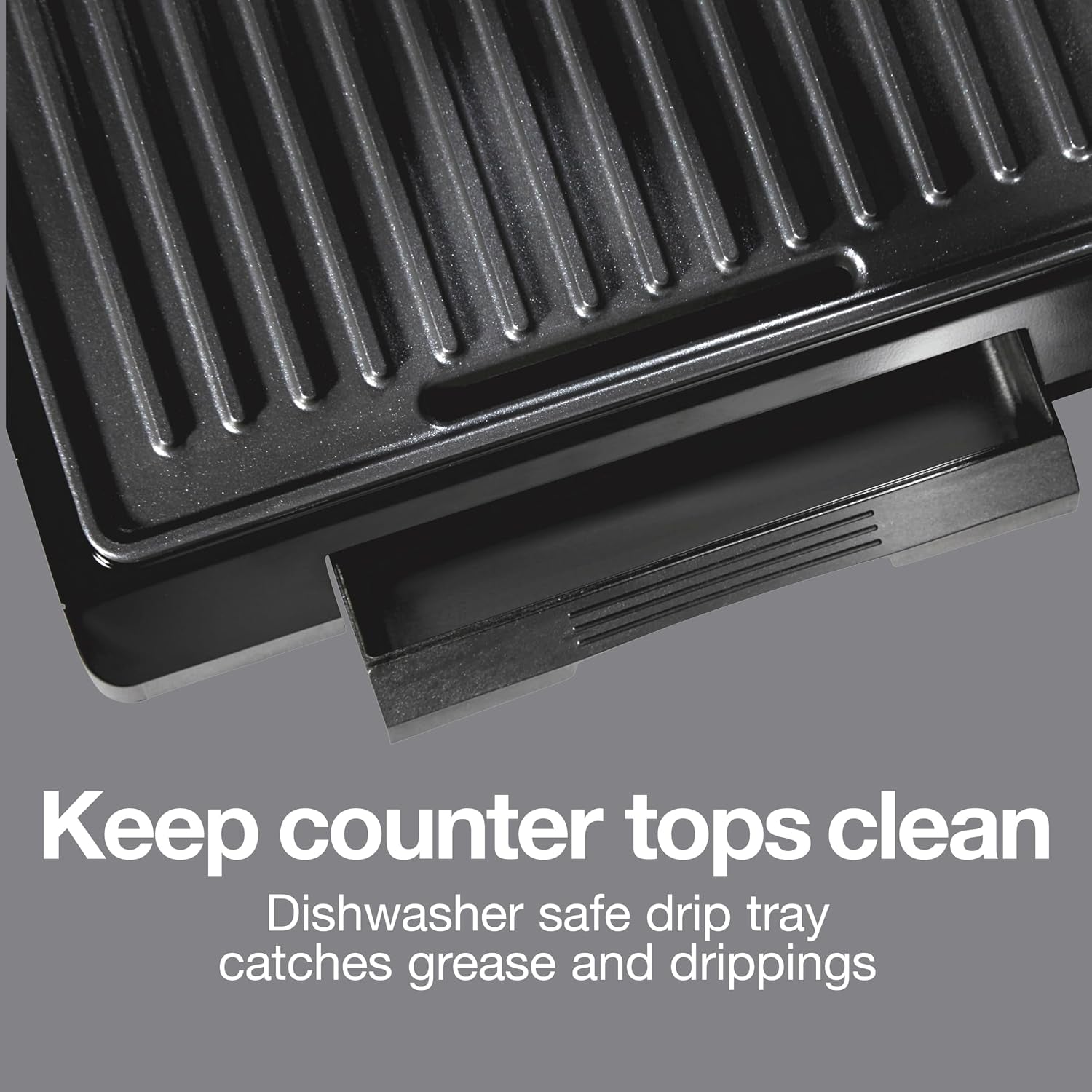 4 Serving Panini Press, Sandwich Maker and Compact Indoor Grill, Upright Storage, Easy Clean Nonstick Grids, Black (25440PS)