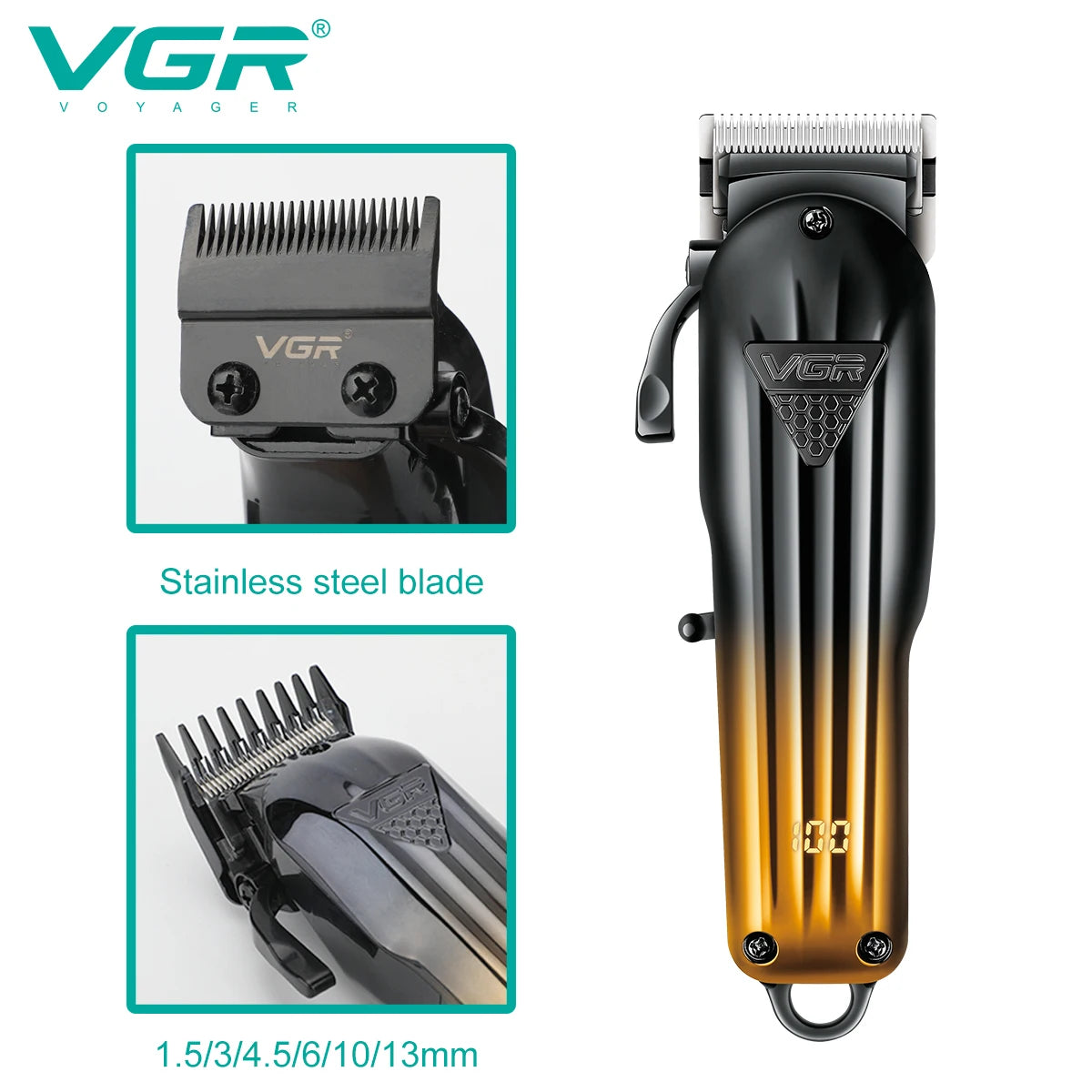 644 Gradient Hair Cutting Combination Electric Shaver Rechargeable Professional Men'S Hair Clipper Carving Electric Pusher