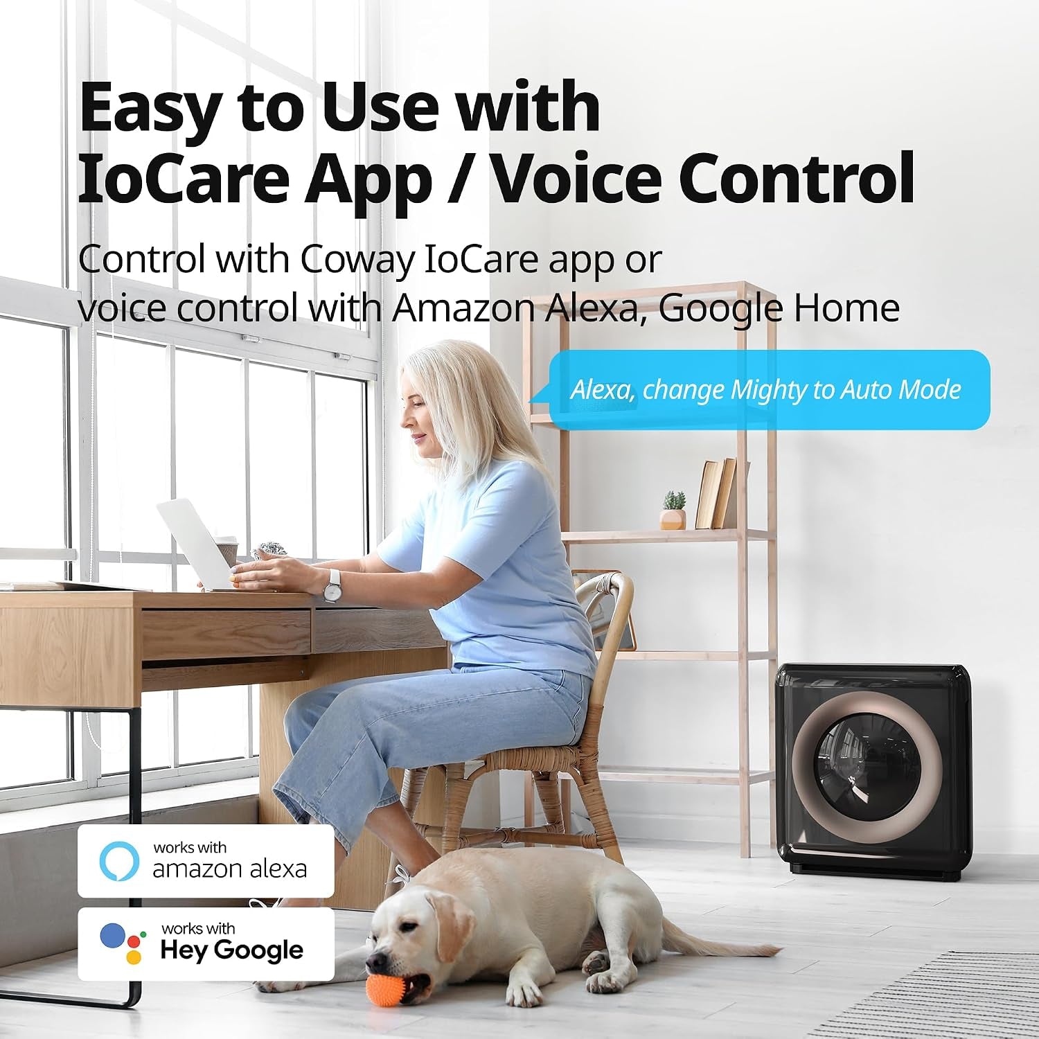 Airmega AP-1512HHS App-Enabled Smart Technology, Compatible with Amazon Alexa True HEPA Air Purifier, Black/Bronze