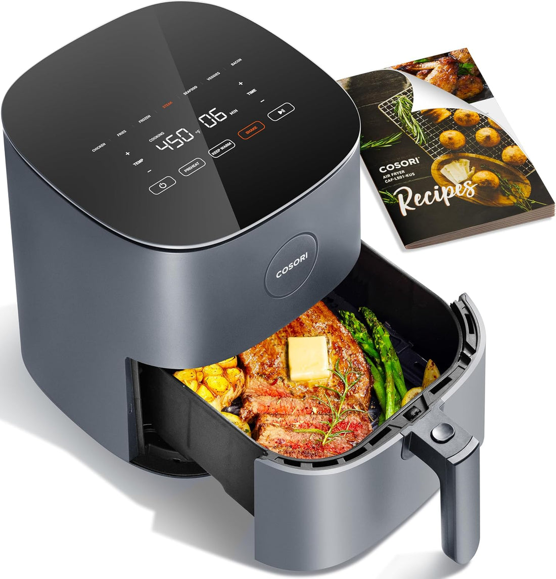 Air Fryer 5Qt (4.7L), 9-In-1, up to 450°F, Quiet Operation, Nonstick