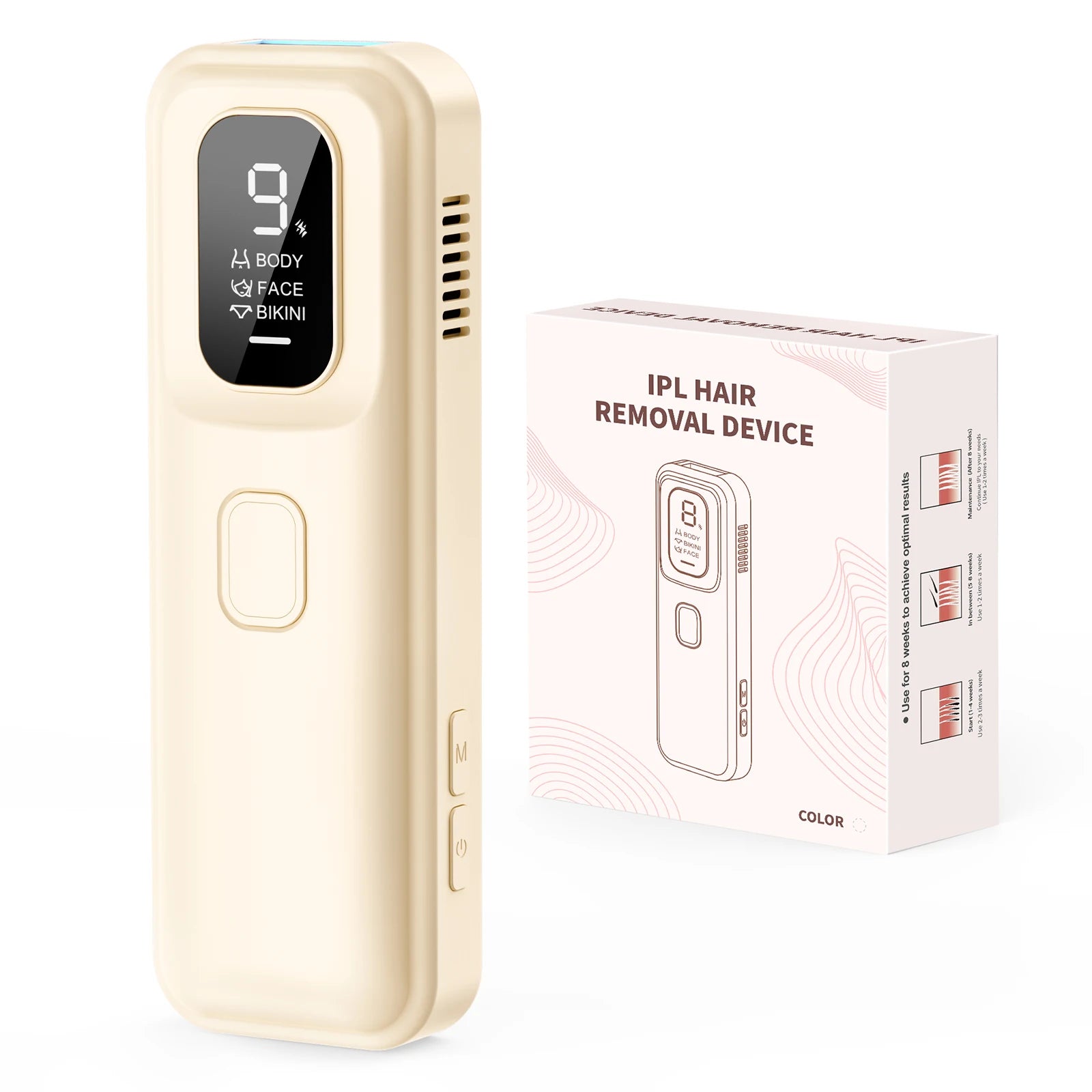 IPL Hair Removal Device Ice-Cooling 3 in 1 Painless 16J Photoepilator Permanent Whole Body Home Treament for Men and Women