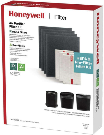 HEPA Air Purifier Filter Kit Includes 3 HEPA R Replacement Filters and 4 a Carbon Pre-Cut Pre-Filters Airborne Allergen Air Filter Targets Wildfire/Smoke, Pollen, Pet Dander, and Dust