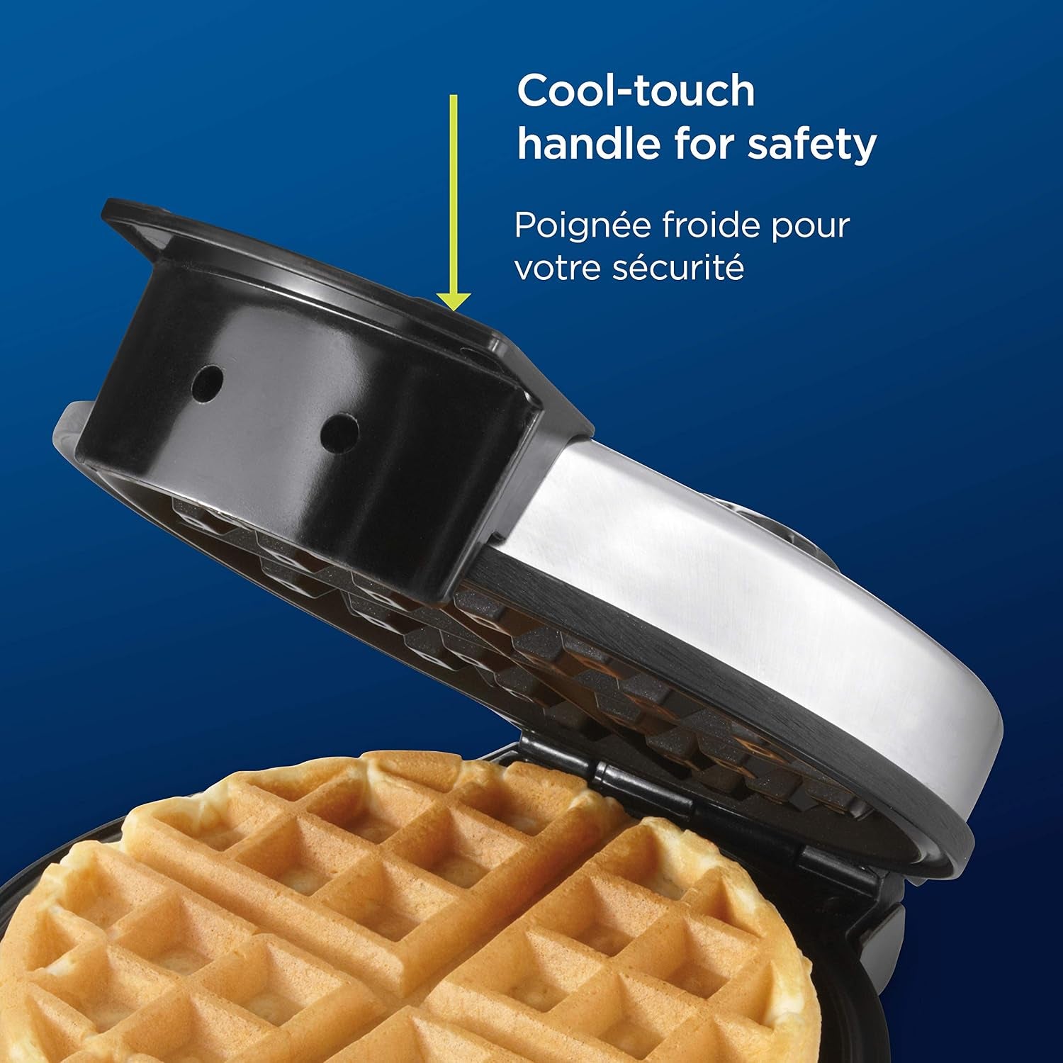 Belgian Waffle Maker, 8", Stainless Steel