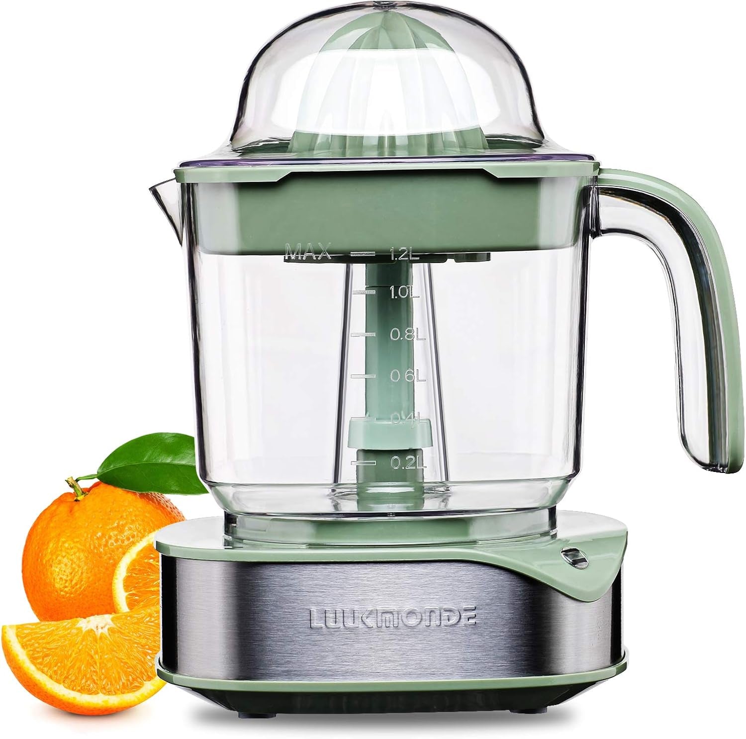 Electric Citrus Juicer 1.2L Large Volume, Orange Juicer with Powerful Motor and LED Working Lamp, Electric Lemon Squeezer for Orange Lemon Lime Grapefruit