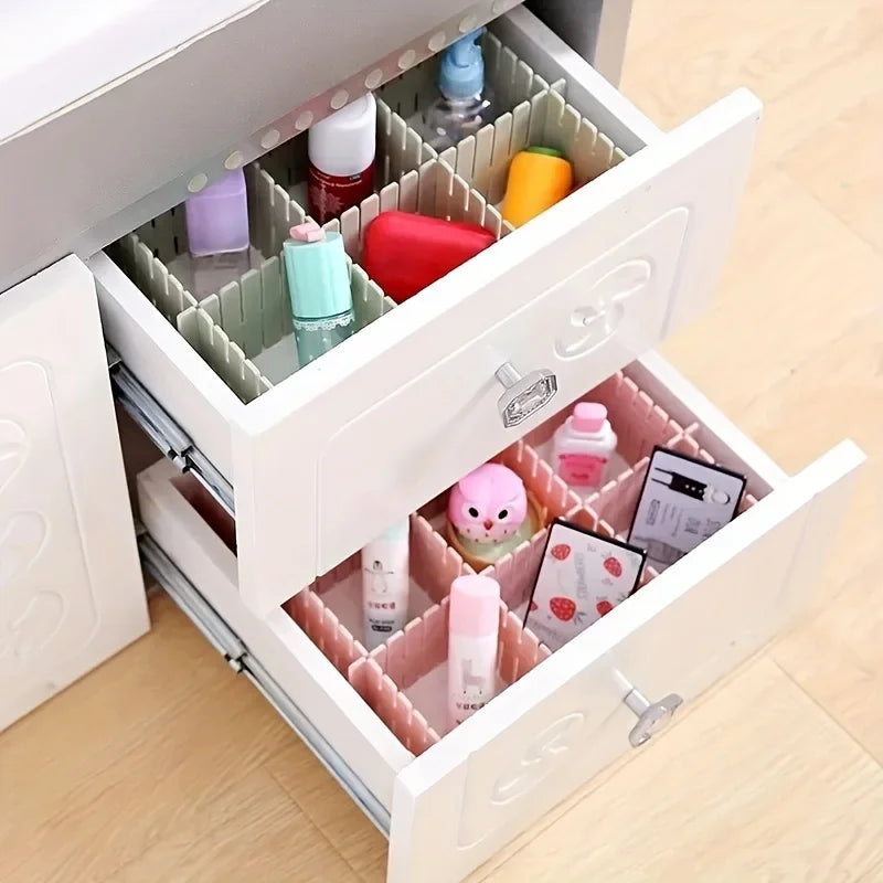 4Pcs Adjustable Drawer Dividers Set Multipurpose Cabinet Organizer Dividers for Underwear Socks Cosmetics Sundries