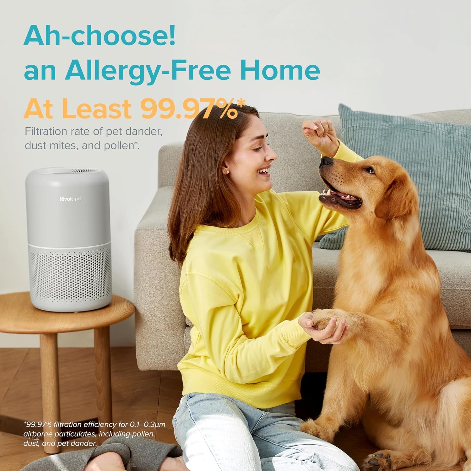 Air Purifiers for Pet in Bedroom Large Room, Core P350-P