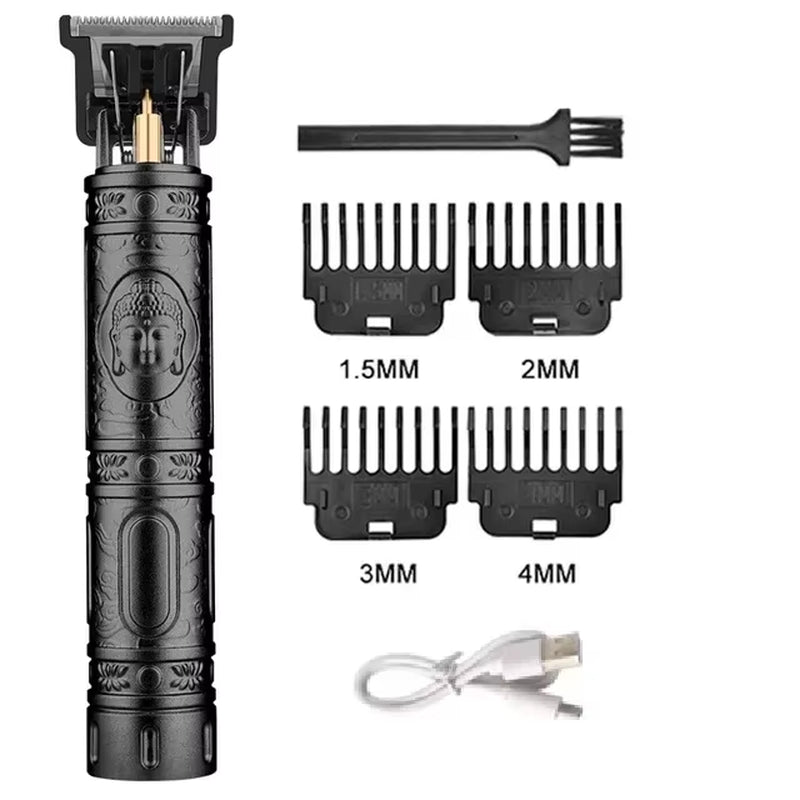 Vintage Hair Clipper Cordless Electric Hair Cutting Machine Portable Shaver Barber USB Fast Charging Hair Trimmer for Hairdresse