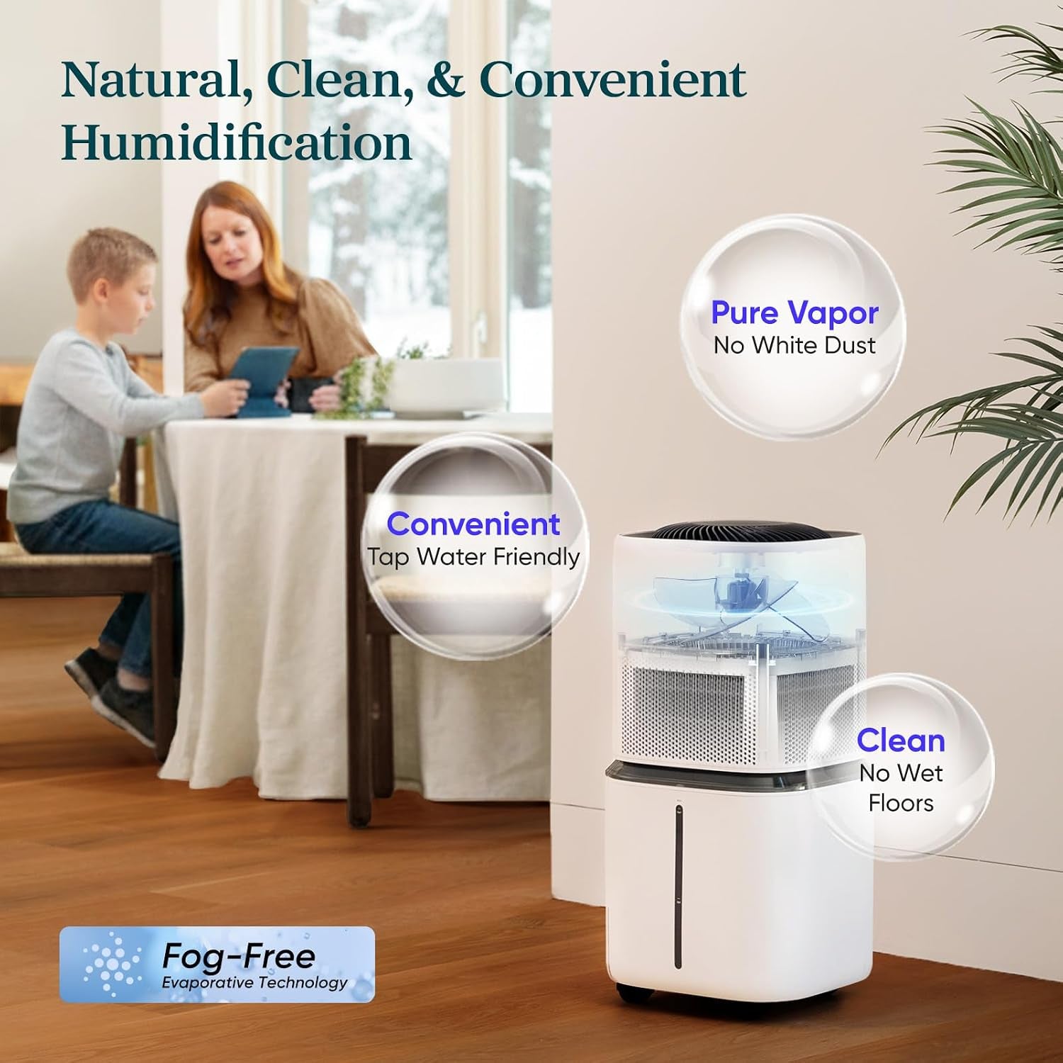 Evaporative Humidifiers for Home Whole House, 22.7L Superior 6000S