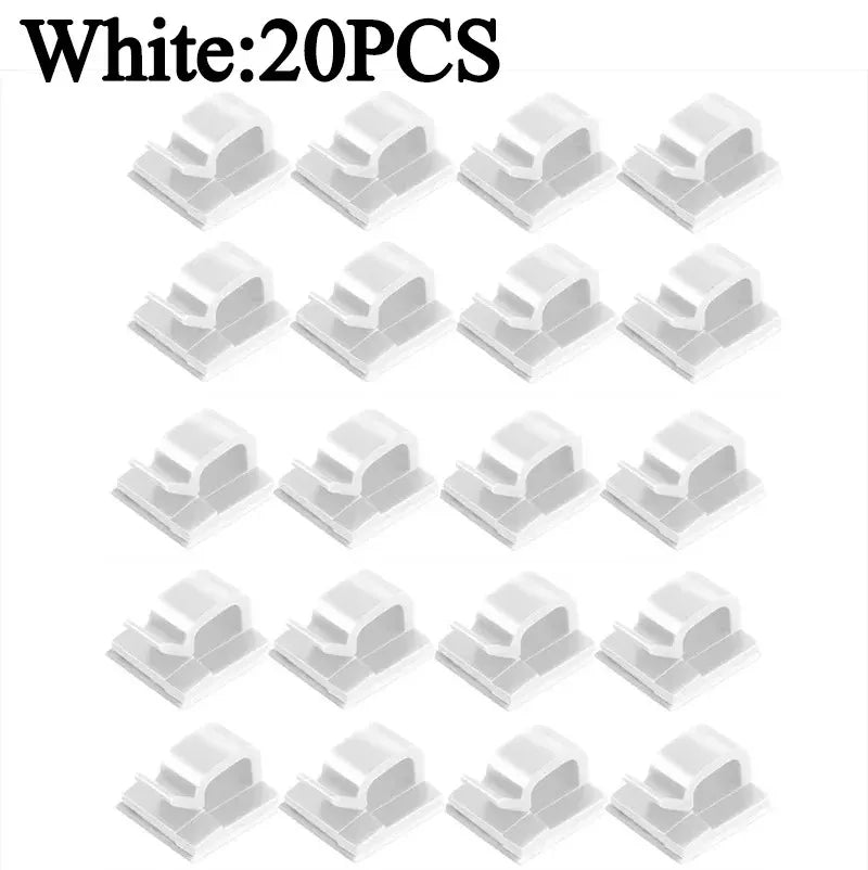 Car Cable Clamp Accessories Self-Adhesive Line Management Clips Wiring Electrical Equipment Supplies Home Improvement