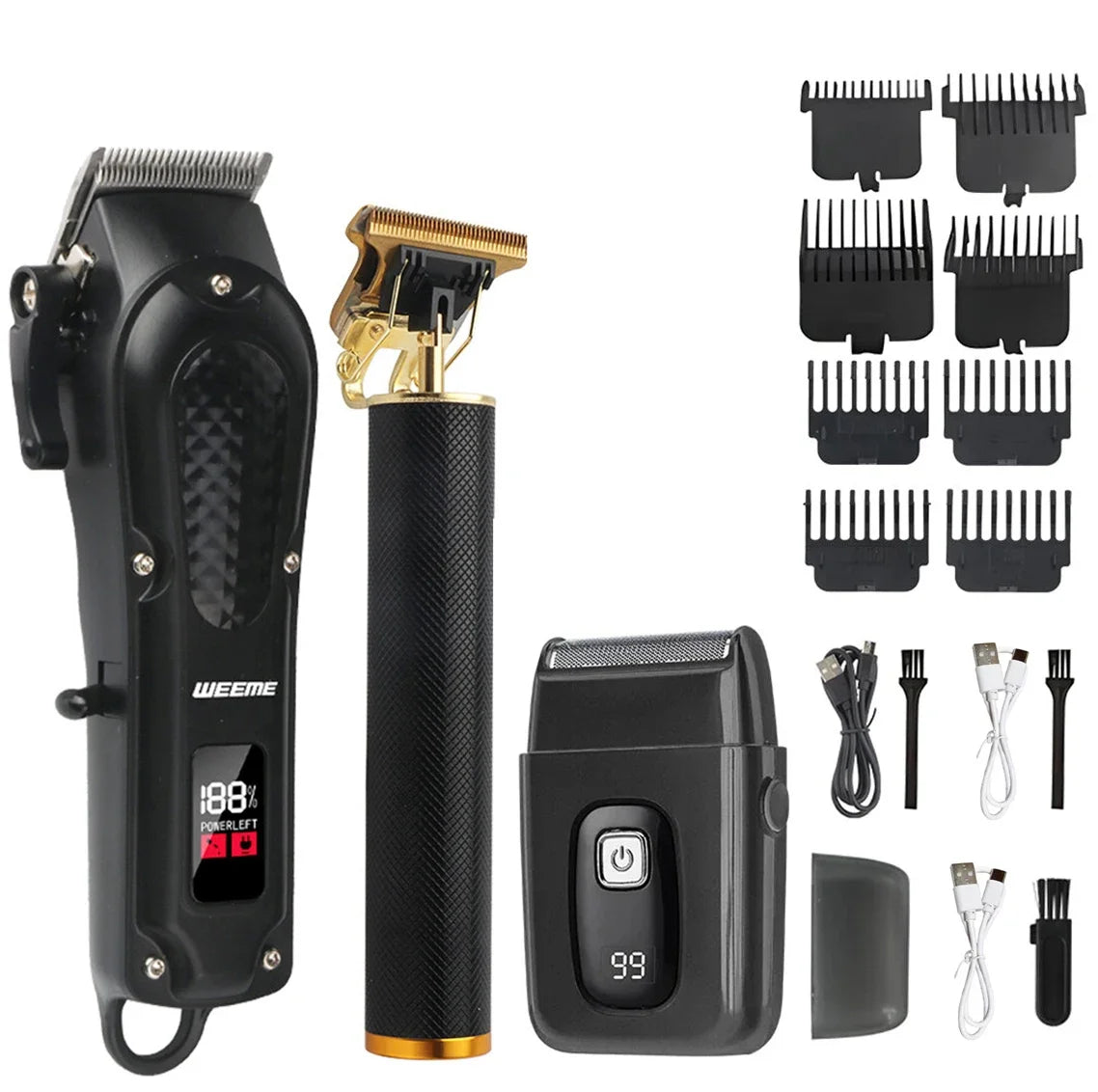 Vintage Hair Clipper Cordless Electric Hair Cutting Machine Portable Shaver Barber USB Fast Charging Hair Trimmer for Hairdresse
