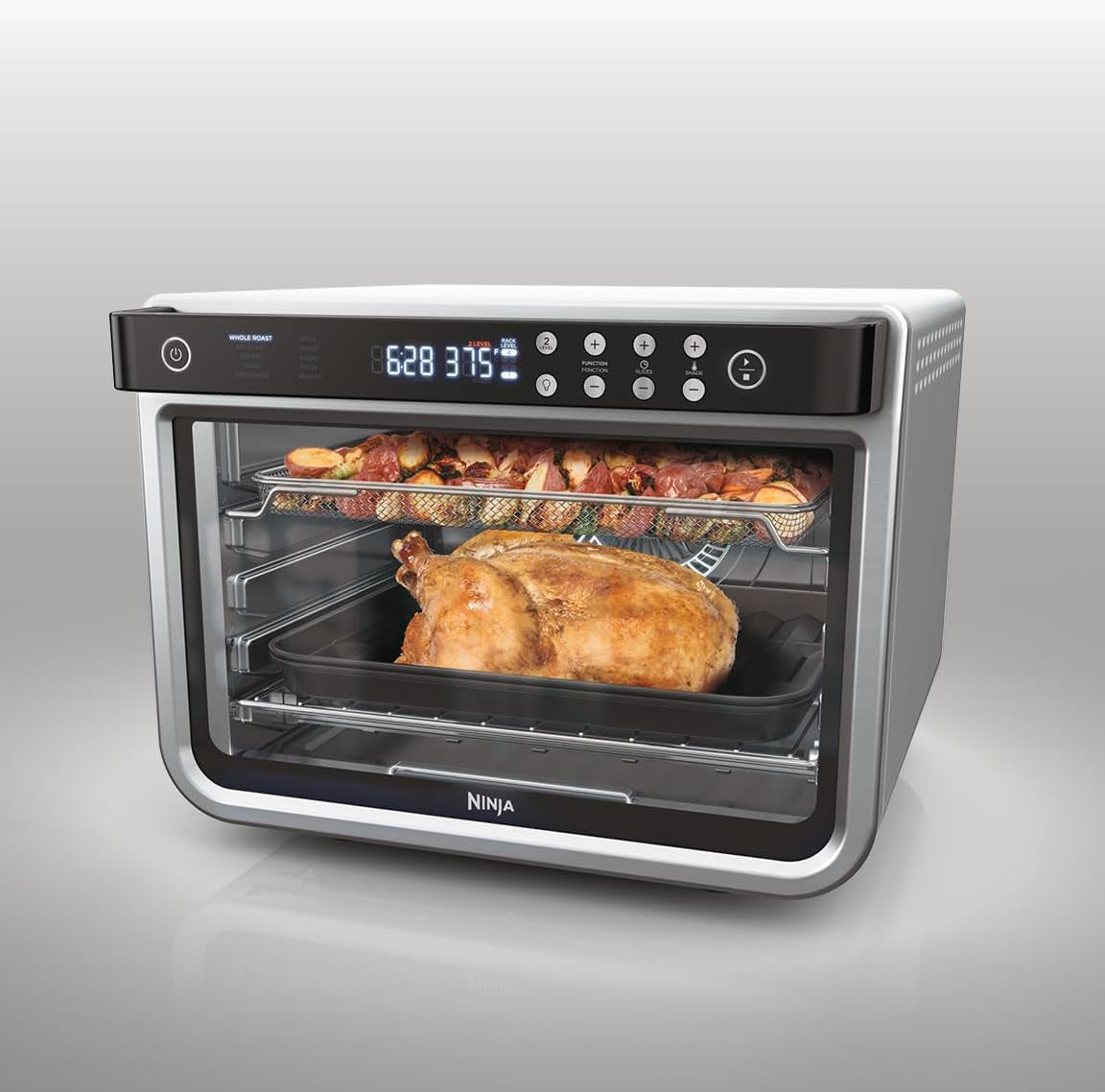 DT201C, Foodi 10-In-1 XL Pro Air Fry Oven, Stainless Steel, 1800W (Canadian Version)