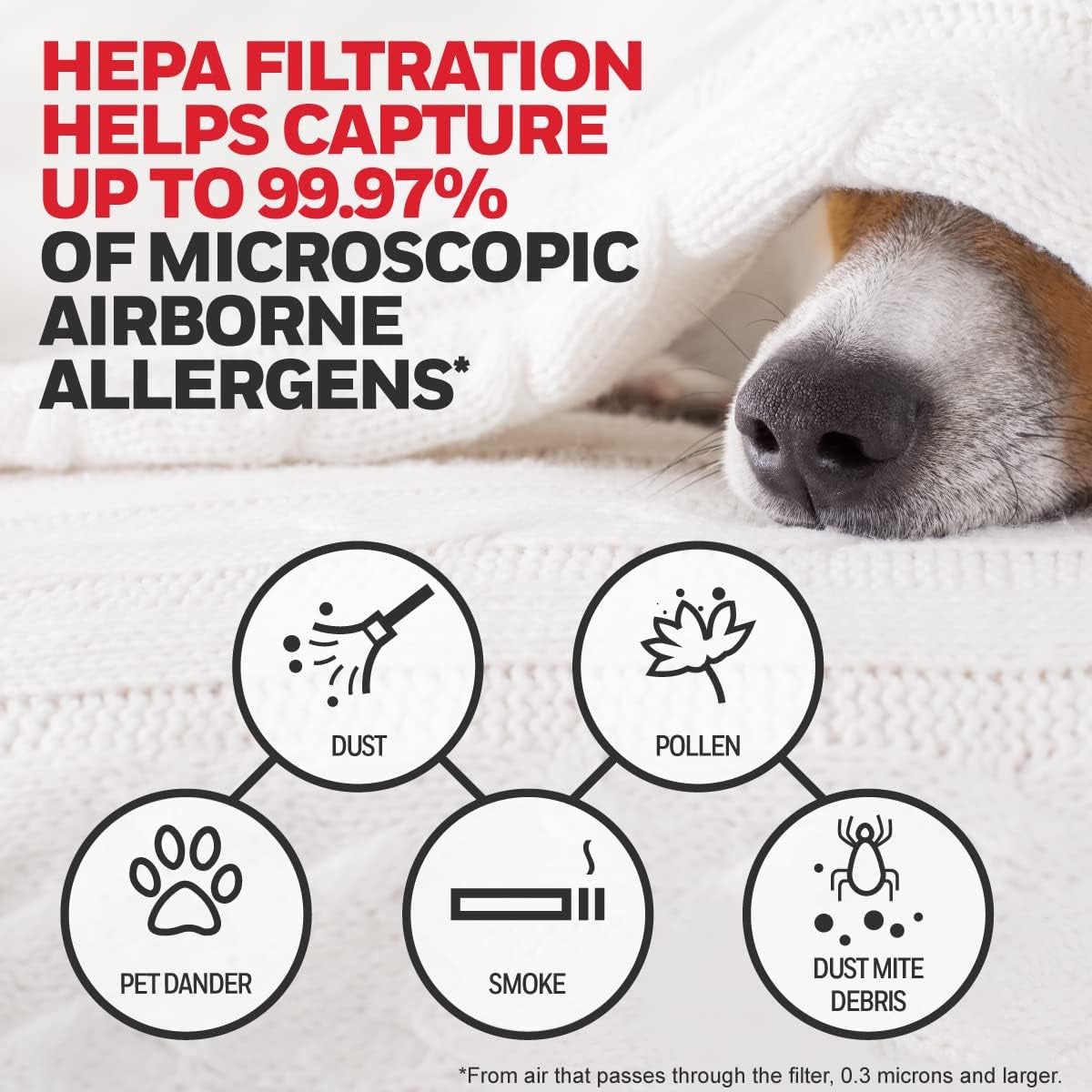 HEPA Air Purifier Filter Kit Includes 3 HEPA R Replacement Filters and 4 a Carbon Pre-Cut Pre-Filters Airborne Allergen Air Filter Targets Wildfire/Smoke, Pollen, Pet Dander, and Dust