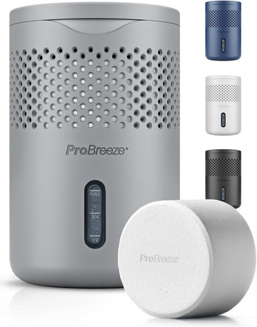 Osmo Non-Electric Moisture Absorber, 44 Fl.Oz, Included 1.54Lb Refillable Tablet, Lasts 100 Days, Ideal Silent Mini Dehumidifier for Closet, Bathroom & Bedroom, Fragrance Free, Grey