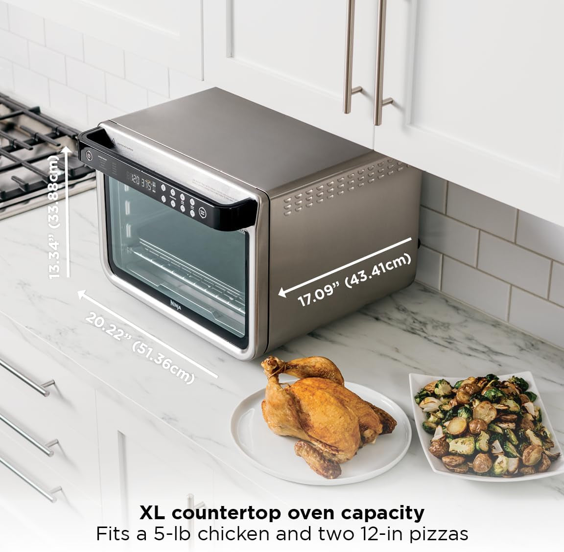 DT201C, Foodi 10-In-1 XL Pro Air Fry Oven, Stainless Steel, 1800W (Canadian Version)