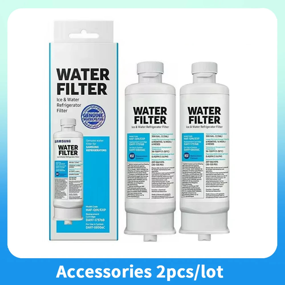 Replace for Samsung DA97-17376B Refrigerator Water Filter for HAF-QIN/EXP, HAF-QIN, DA97-08006C, WS645A，RF28R7351SG, （1-5Pcs）