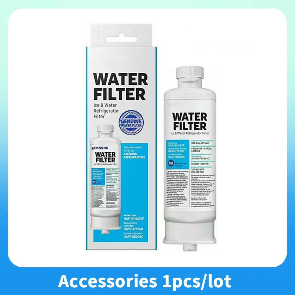 Replace for Samsung DA97-17376B Refrigerator Water Filter for HAF-QIN/EXP, HAF-QIN, DA97-08006C, WS645A，RF28R7351SG, （1-5Pcs）