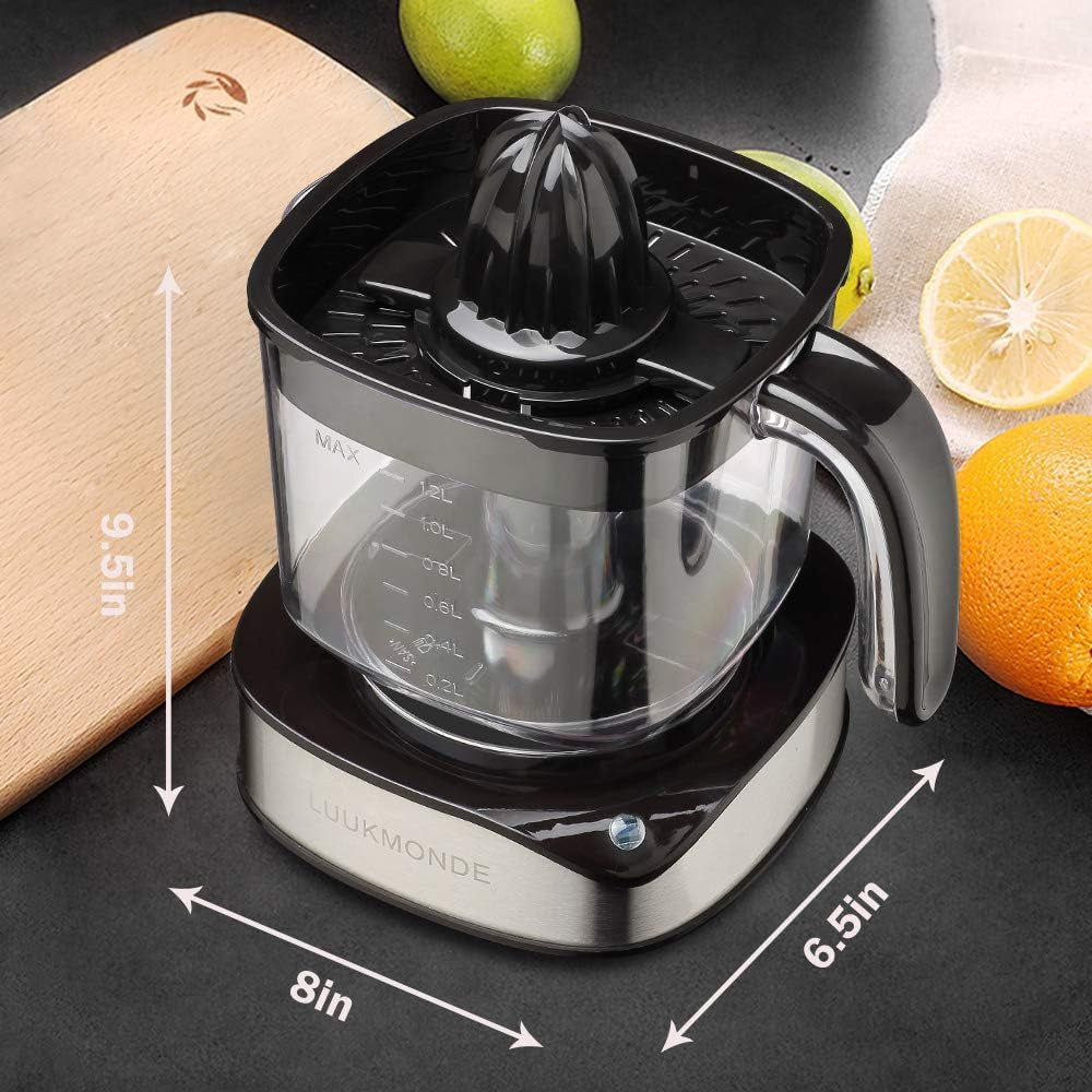Electric Citrus Juicer 1.2L Large Volume, Orange Juicer with Powerful Motor and LED Working Lamp, Electric Lemon Squeezer for Orange Lemon Lime Grapefruit