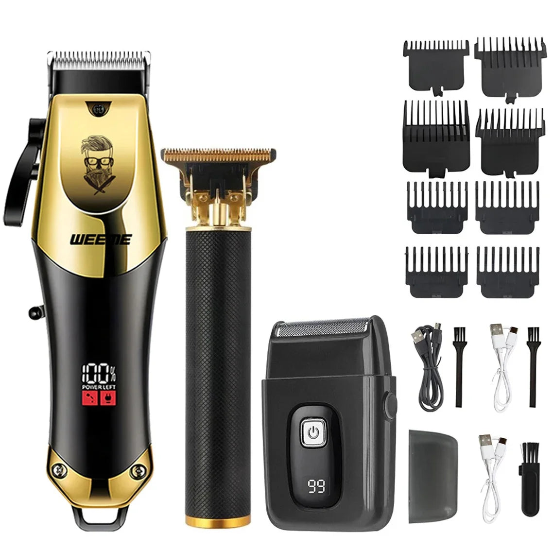 Vintage Hair Clipper Cordless Electric Hair Cutting Machine Portable Shaver Barber USB Fast Charging Hair Trimmer for Hairdresse