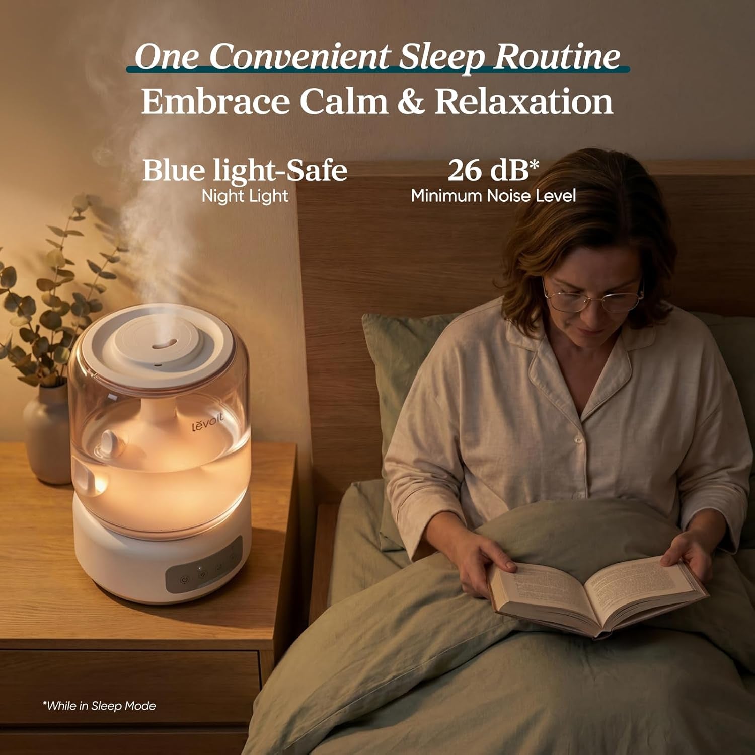 Humidifiers for Bedroom Large Room Home, 6.2L Cool Mist, 62H Runtime