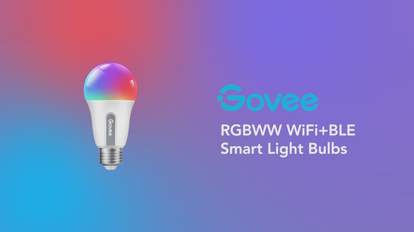 Govee Smart Bulbs A19 LED Light Bulbs 800lm RGBWW H6008